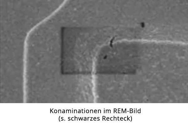 Sample before plasma cleaning